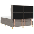 Box spring seng med hovedgærde Gråbrun 200 x 160 cm Stof