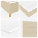 Box spring seng med madras Creme 200 x 160 cm Stof