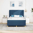 Box spring seng med madras med hovedgærde Blå 200 x 160 cm Stof