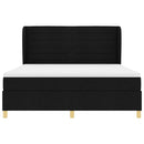Box spring seng med hovedgærde Sort 200 x 180 cm Stof