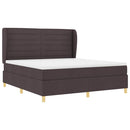 Box spring seng med madras Mørk Brun 200 x 180 cm Stof