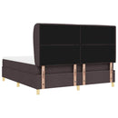 Box spring seng med madras Mørk Brun 200 x 180 cm Stof