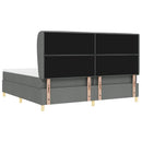 Box spring seng med madras Mørkegrå 200 x 200 cm Stof