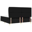 Box spring seng med madras Sort 200 x 200 cm Stof