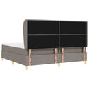 Box spring seng med madras Gråbrun 200 x 200 cm Stof