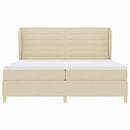 Box spring seng med madras Creme 200 x 200 cm Stof