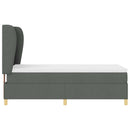 Box spring seng med hovedgærde Mørkegrå 200 x 80 cm Stof