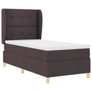 Box spring seng med hovedgærde Mørk Brun 200 x 80 cm Stof