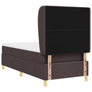 Box spring seng med hovedgærde Mørk Brun 190 x 90 cm Stof