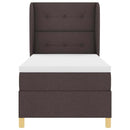 Box spring seng med hovedgærde Mørk Brun 190 x 90 cm Stof