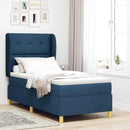 Box spring seng med hovedgærde Blå 190 x 90 cm Stof