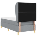 Box spring seng med pude Lysegrå 200 x 100 cm Stof