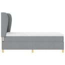 Box spring seng med pude Lysegrå 200 x 100 cm Stof