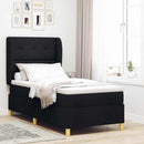 Box spring seng med hovedgærde Sort 200 x 100 cm Stof