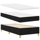 Box spring seng med hovedgærde Sort 200 x 100 cm Stof