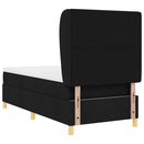 Box spring seng med hovedgærde Sort 200 x 100 cm Stof