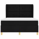 Box spring seng med hovedgærde Sort 190 x 140 cm Stof