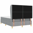 Box spring seng med hovedgærde Lysegrå 200 x 160 cm Stof