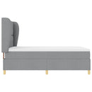 Box spring seng med hovedgærde Lysegrå 200 x 160 cm Stof