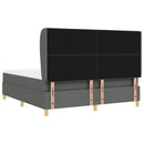 Box spring seng med hovedgærde Mørkegrå 200 x 180 cm Stof