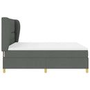 Box spring seng med hovedgærde Mørkegrå 200 x 180 cm Stof
