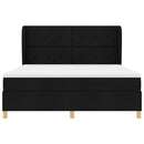 Box spring seng med hovedgærde Sort 200 x 180 cm Stof