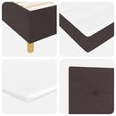Box spring seng med hovedgærde Mørk Brun 200 x 180 cm Stof