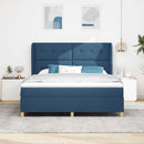 Box spring seng med hovedgærde Blå 200 x 180 cm Stof