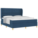 Box spring seng med hovedgærde Blå 200 x 180 cm Stof