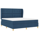 Box spring seng med hovedgærde Blå 200 x 180 cm Stof