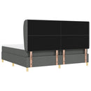 Box spring seng med hovedgærde Mørkegrå 200 x 200 cm Stof