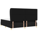 Box spring seng med hovedgærde Sort 200 x 200 cm Stof