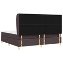 Box spring seng med hovedgærde Mørk Brun 200 x 200 cm Stof