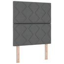 Box spring seng med hovedgærde Mørkegrå 200 x 80 cm Stof