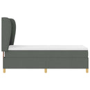 Box spring seng med hovedgærde Mørkegrå 200 x 80 cm Stof