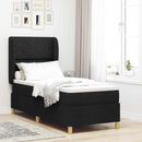 Box spring seng med hovedgærde Sort 200 x 80 cm Stof