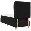 Box spring seng med hovedgærde Sort 200 x 80 cm Stof