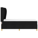 Box spring seng med hovedgærde Sort 200 x 80 cm Stof