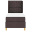 Box spring seng med pude Mørk Brun 200 x 80 cm Stof