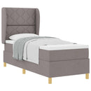 Box spring seng med hovedgærde Gråbrun 200 x 80 cm Stof