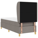 Box spring seng med hovedgærde Gråbrun 200 x 80 cm Stof