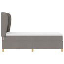 Box spring seng med hovedgærde Gråbrun 200 x 80 cm Stof