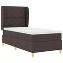 Box spring seng med hovedgærde Mørk Brun 190 x 90 cm Stof