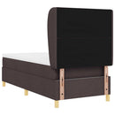 Box spring seng med hovedgærde Mørk Brun 190 x 90 cm Stof