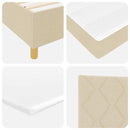 Box spring seng med hovedgærde Creme 190 x 90 cm Stof