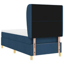 Box spring seng med hovedgærde Blå 190 x 90 cm Stof