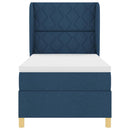 Box spring seng med hovedgærde Blå 190 x 90 cm Stof