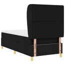 Box spring seng med hovedgærde Sort 200 x 90 cm Stof