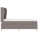 Box spring seng med hovedgærde Gråbrun 200 x 90 cm Stof