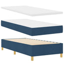 Box spring seng med hovedgærde Blå 200 x 90 cm Stof